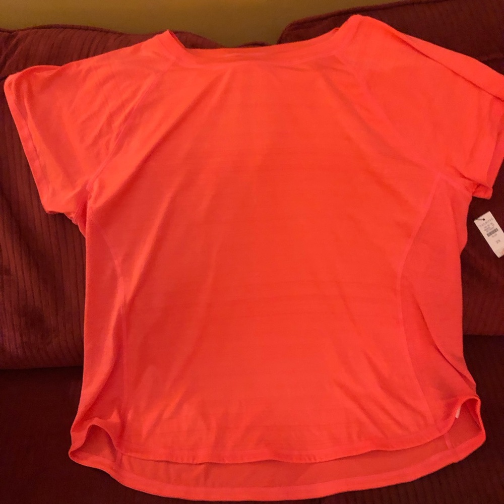 Talbot’s Women's Coral Short-Sleeve Scoop Neck Top Athletic Performance NWT 2XL
